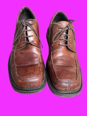Kenneth Cole Brown Leather Lace-Up Oxfords Men’s Size 10